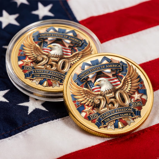 9156MUS2 america 250 years of freedom coin personalized 4th of july gifts for family 9156mjtqki