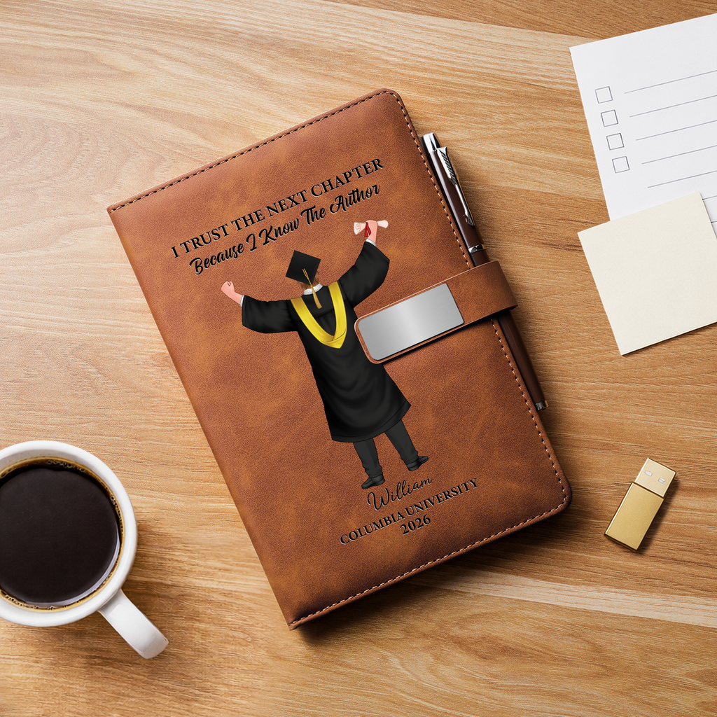 9157MUS2 i trust the next chapter leather notebook set personalized graduation gifts 9157mo30e5a