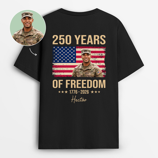 9179AUS1 america 250 years of freedom back t shirt personalized 4th of july gifts  9179a3drb_dfc4a5f4 2e19 4c3f 819d e00b5c42901a