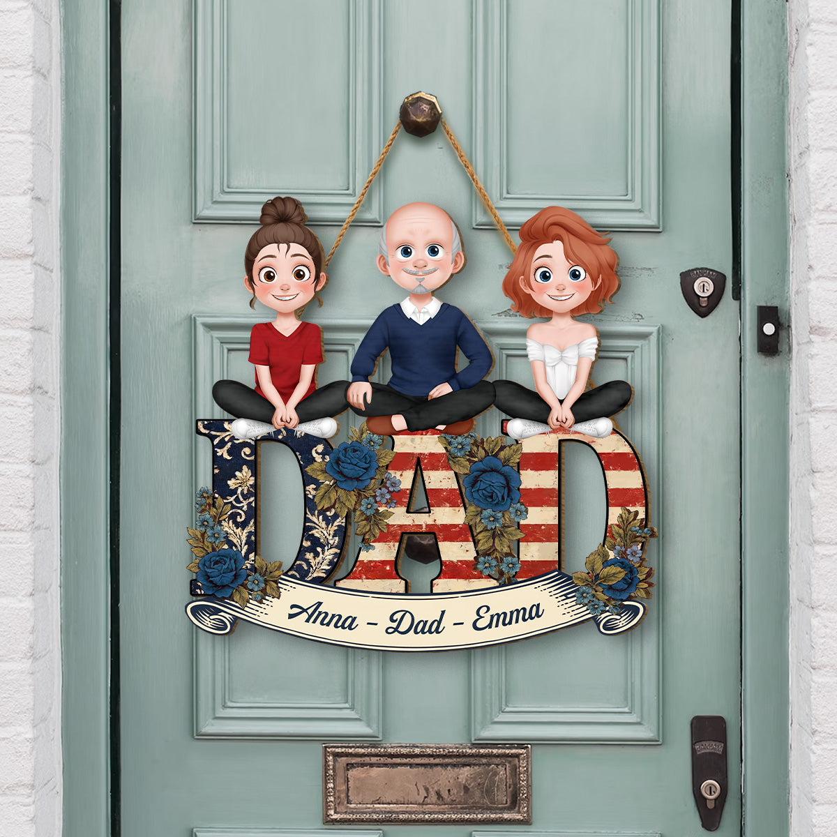9181QUS2 america 250 mom wood sign personalized 4th of july gifts for momdad 9181q3laa