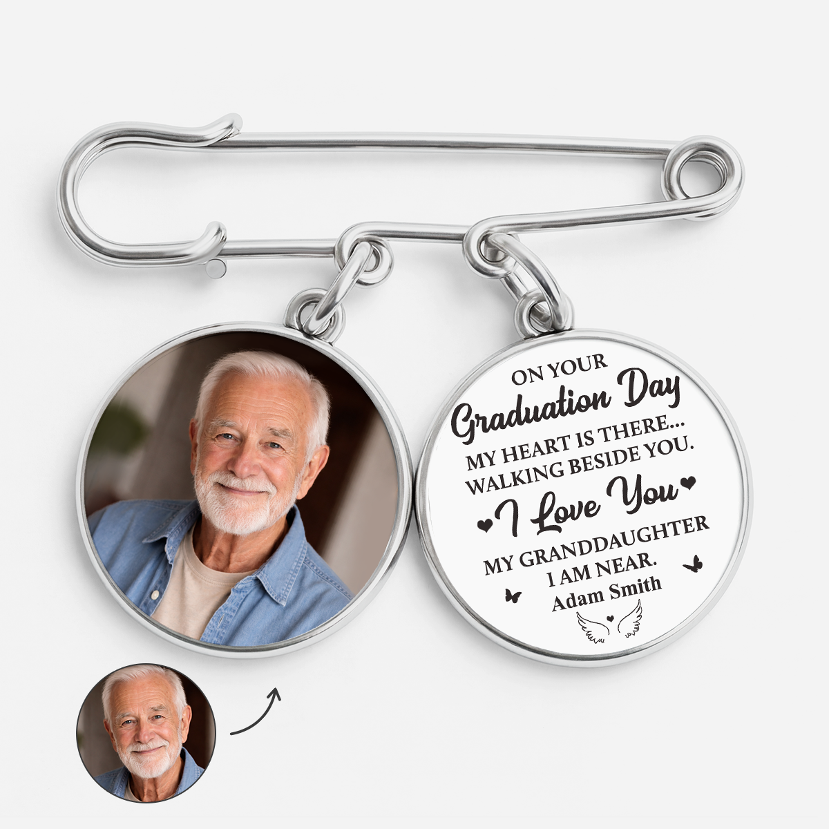 9211AUS2 on your graduation day photo lapel pin personalized memorial gifts for himher 9211aj6dpa