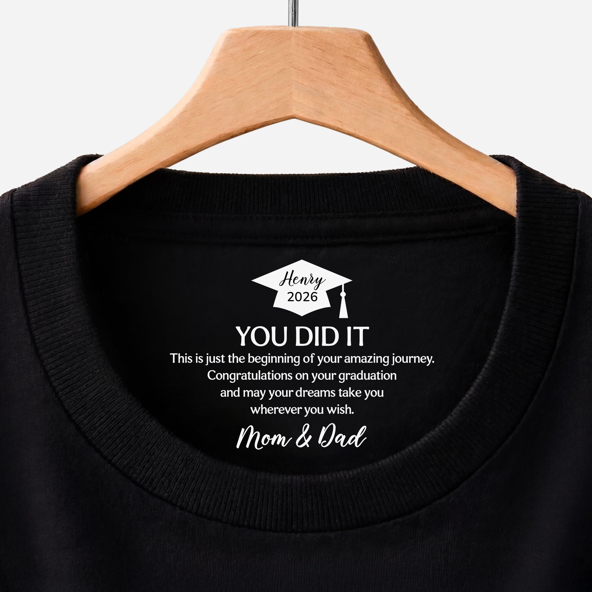 9214AUS1 you did it inner neck print t shirt personalized graduation gifts for herhim 9214aa6dna