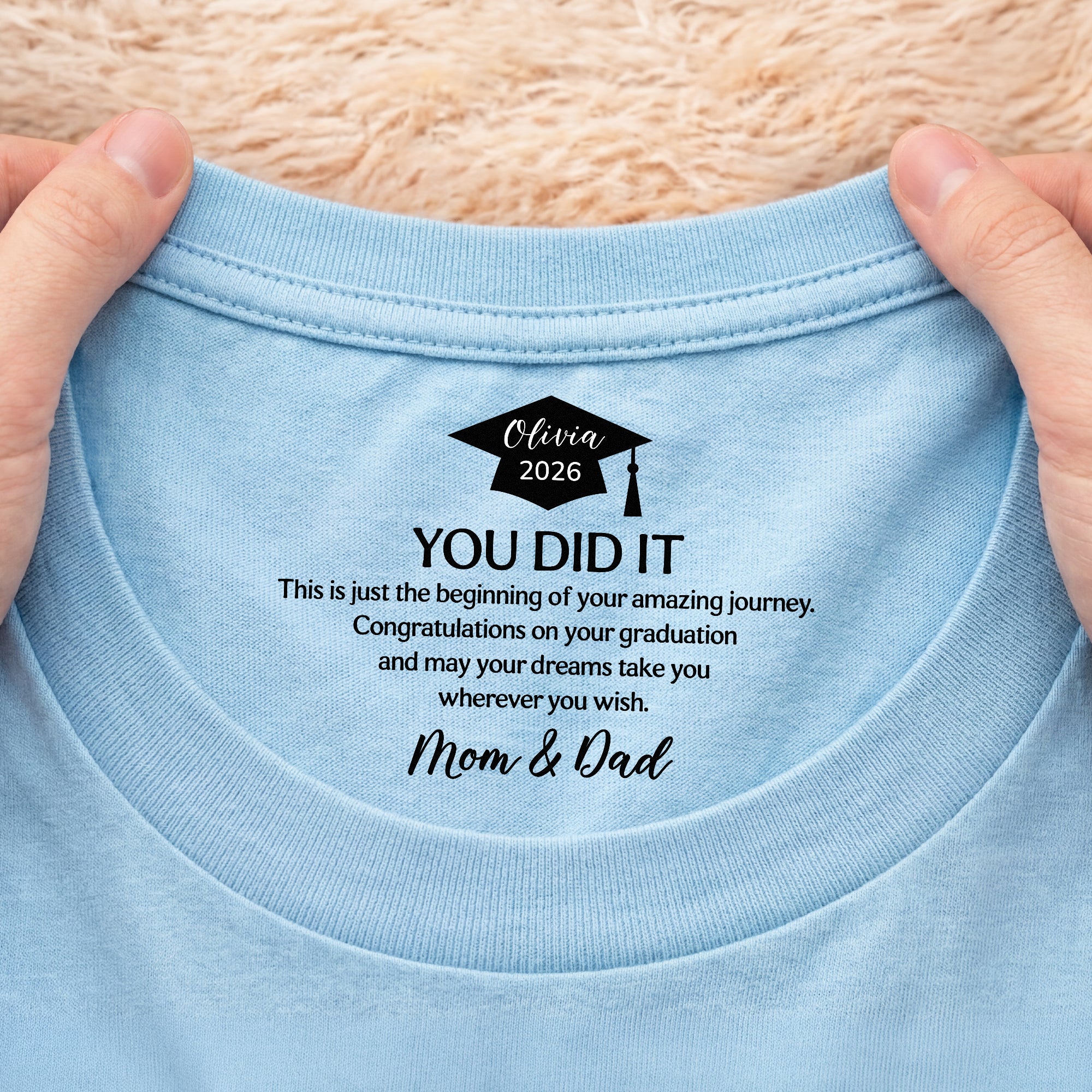 9214AUS2 you did it inside neck print t shirt personalized graduation gifts for herhim 9214aa6dnb