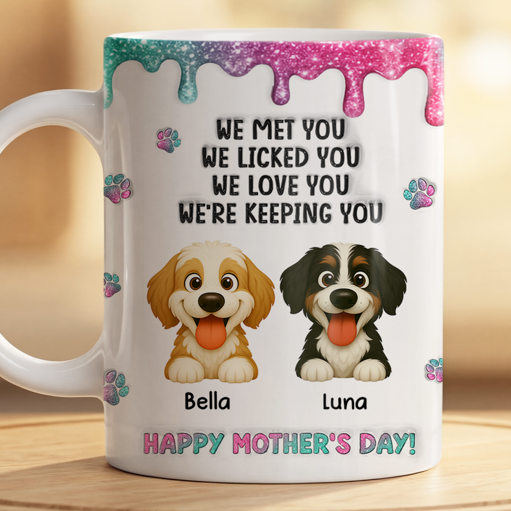 9225MUS2 3d printing effect cat dog paw name mug personalized gifts for pet lovers 9225m8eac
