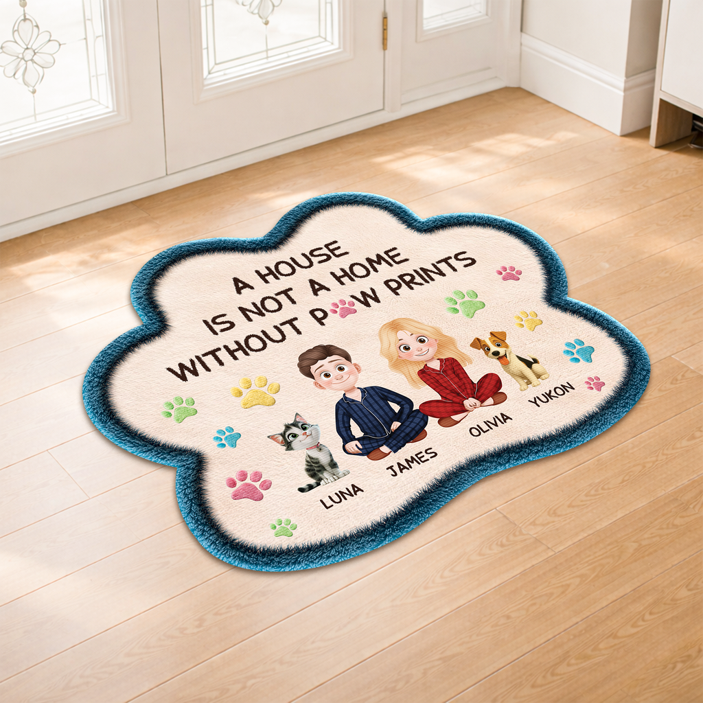 9228AUS2 3d printing effect without paw prints dog custom shaped doormat personalized gifts for dog lovers 9228adnxnc