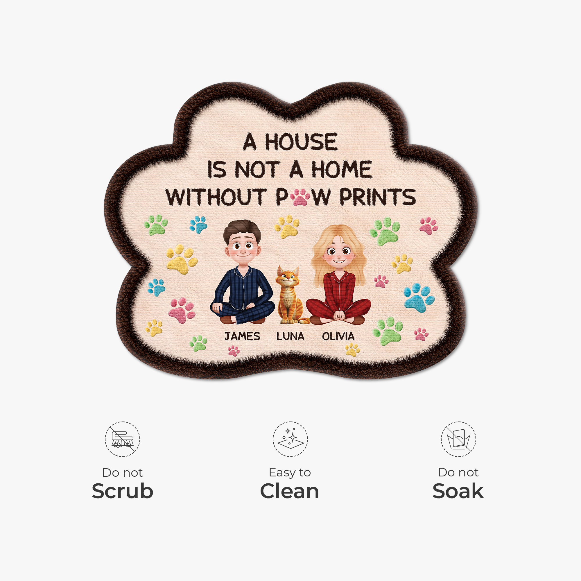 9228AUS5 3d printing effect without paw prints cat custom shaped doormat personalized gifts for cat lovers 9228adnxnd