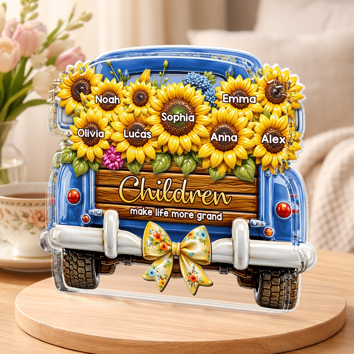 9232AUS2 3d printing effect grandkids make life more grand acrylic plaque custom gifts for grandmamom 9232ar8kga