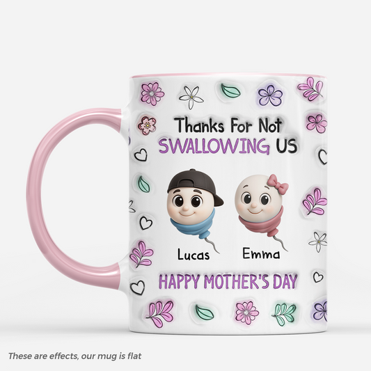 9233MUS1 3d printing effect thanks for not swallowing us mug personalized gifts for parents 9233m8faa