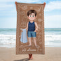 9242BUS2 custom kid name beach towel personalized gifts for himher 9242b6dza