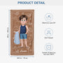 9242BUS3 custom kid name beach towel personalized gifts for himher 9242b6dza