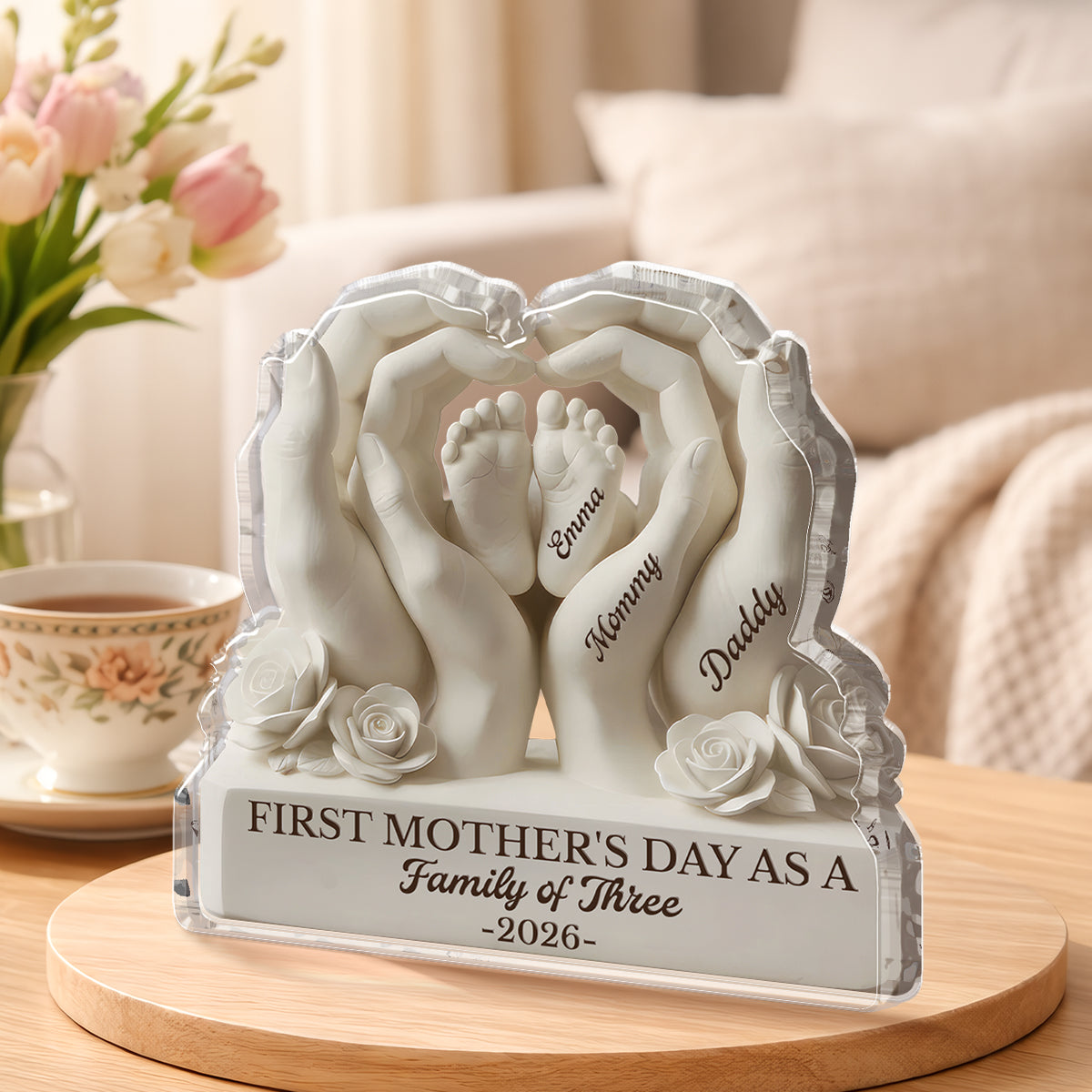9250AUS2 3d printing effect first fathers day acrylic plaque personalized gifts for new dadmom 9250artekb