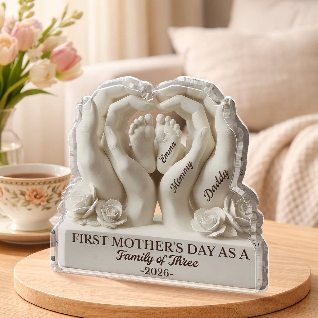 9250AUS2 3d printing effect first fathers day acrylic plaque personalized gifts for new dadmom 9250artekb