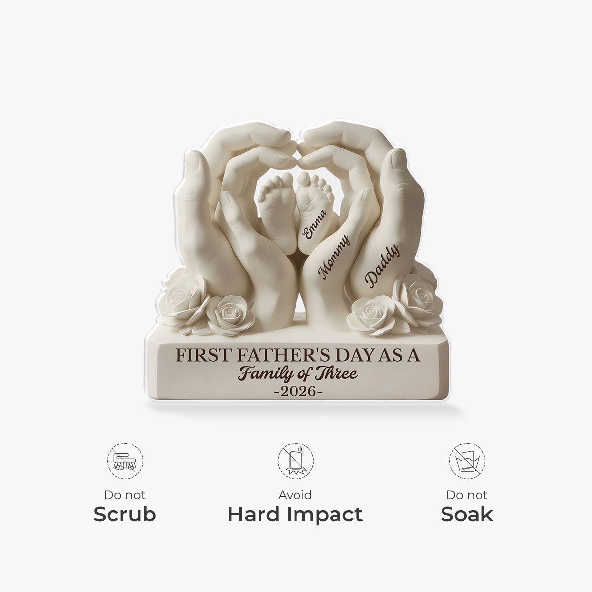 9250AUS4 3d printing effect first fathers day acrylic plaque personalized gifts for new dadmom 9250artekb