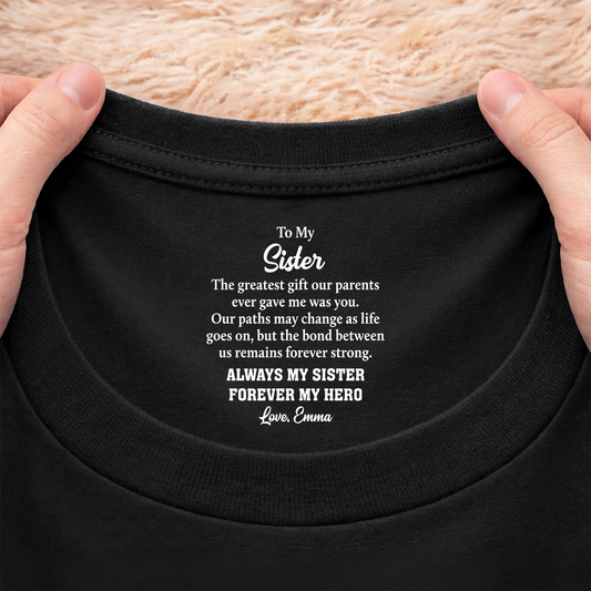 9255AUS2 forever my hero inner neck print t shirt personalized gifts for brothersister 9255aacfpb