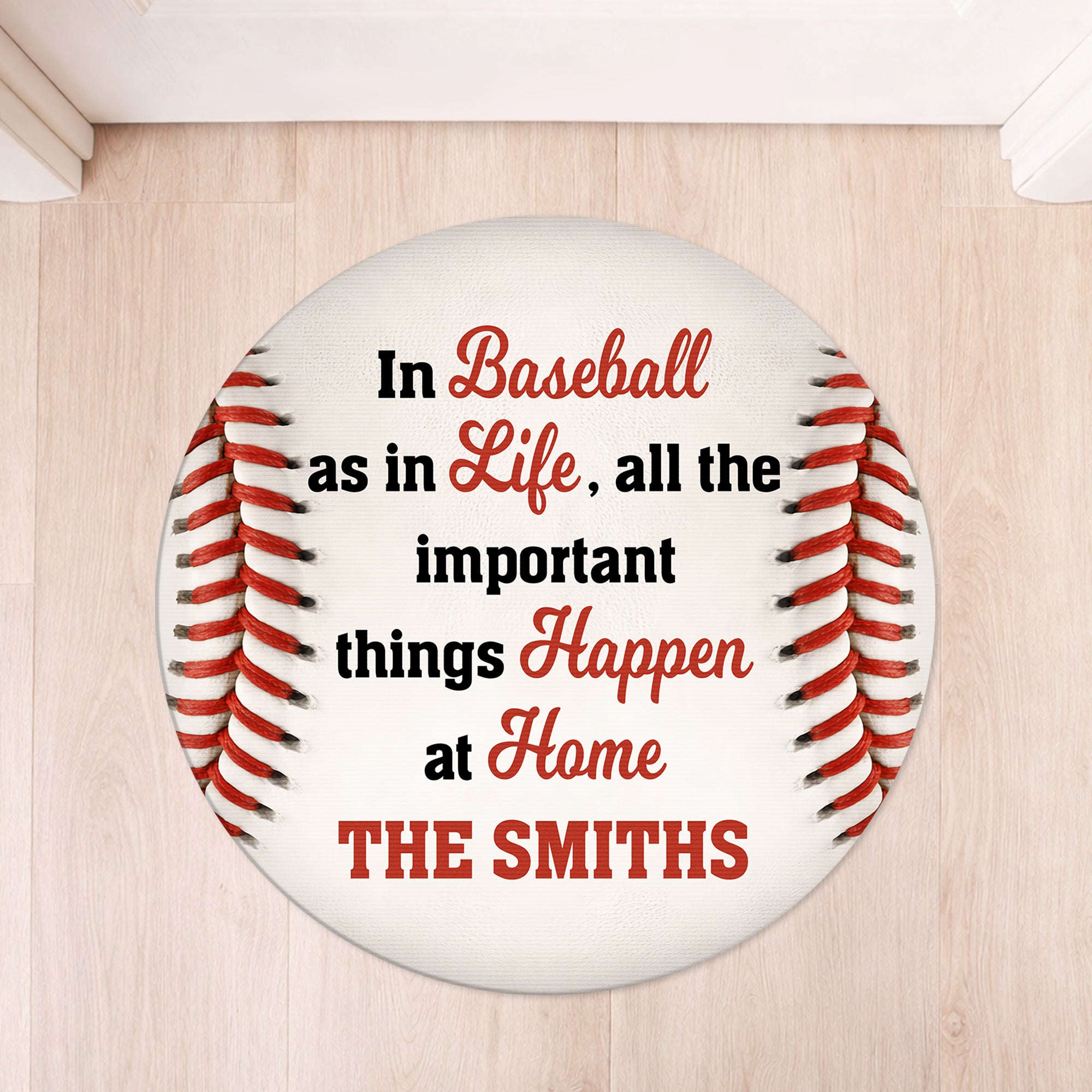 9258AUS1 daddys dream team baseball custom shaped doormat personalized family gifts 9258adcegb