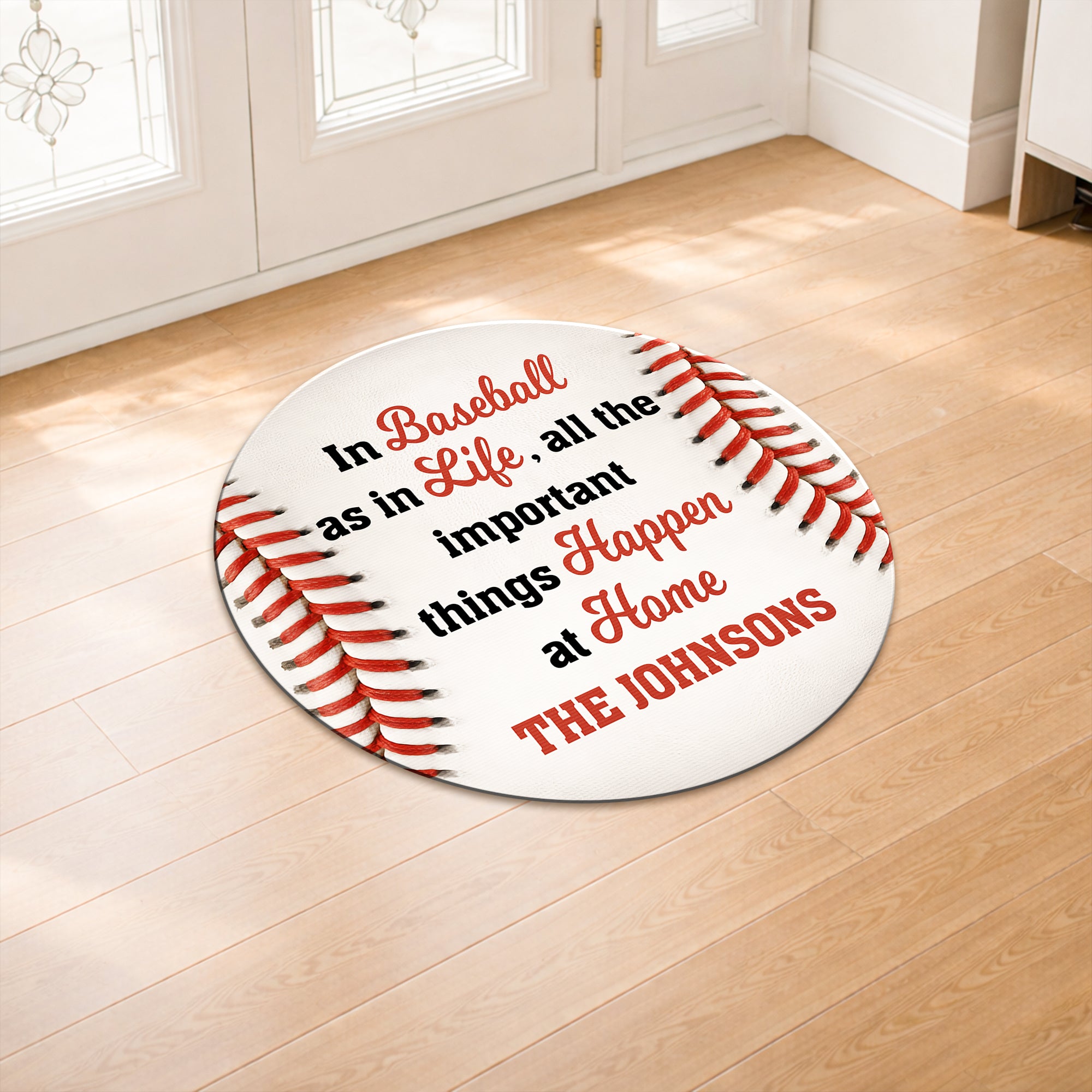 9258AUS2 daddys dream team baseball custom shaped doormat personalized family gifts 9258adcegb