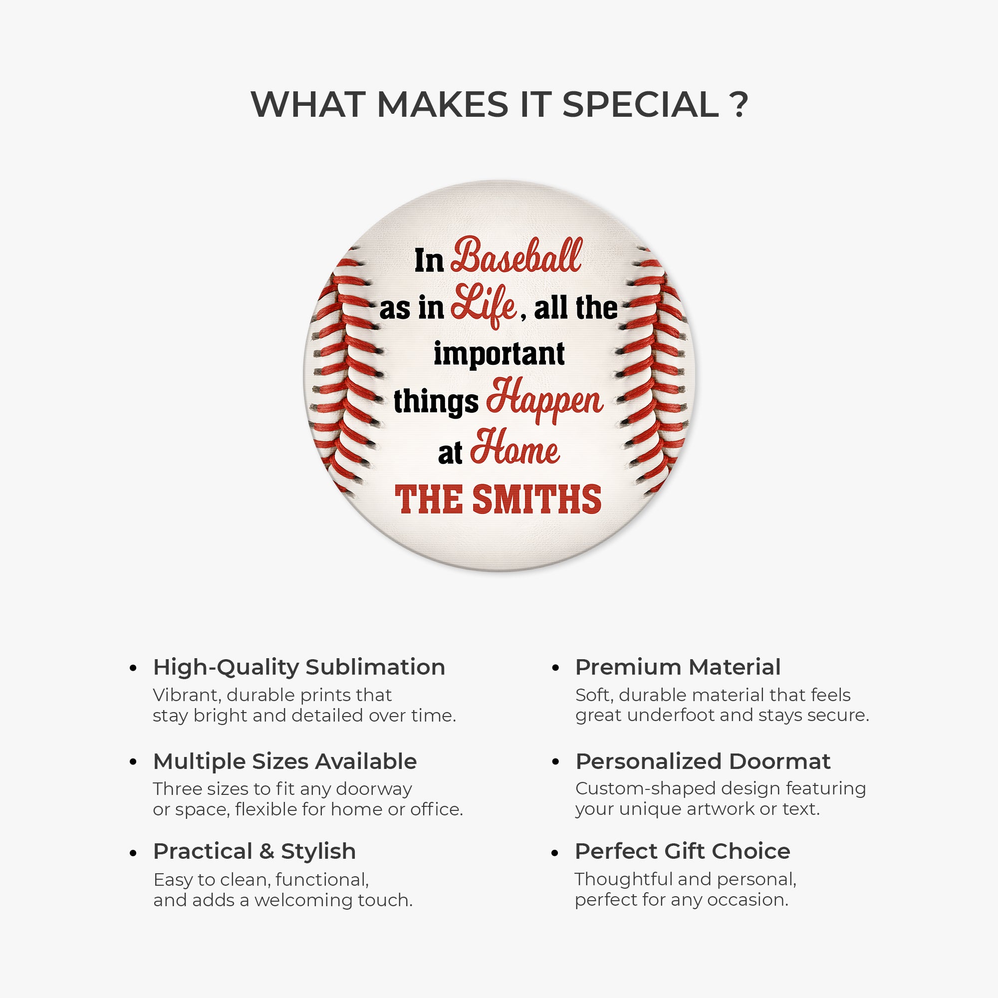9258AUS6 daddys dream team baseball custom shaped doormat personalized family gifts 9258adcegb