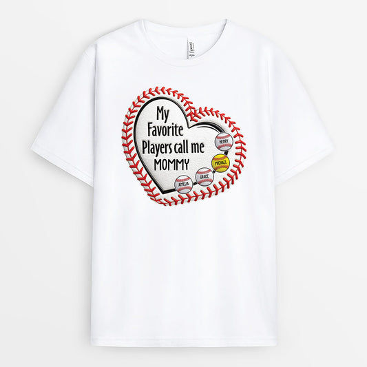 9260AUS1 my favorite players call me t shirt personalized baseball gifts for momdad 9260acera