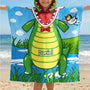 9269AUS1 dinosaur hooded beach towel personalized summer gifts for kids 9269absdak