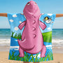 9269AUS2 dinosaur hooded beach towel personalized summer gifts for kids 9269absdak
