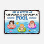9275EUS1 life is better at the pool metal sign personalized gifts for family members 9275e8ysa