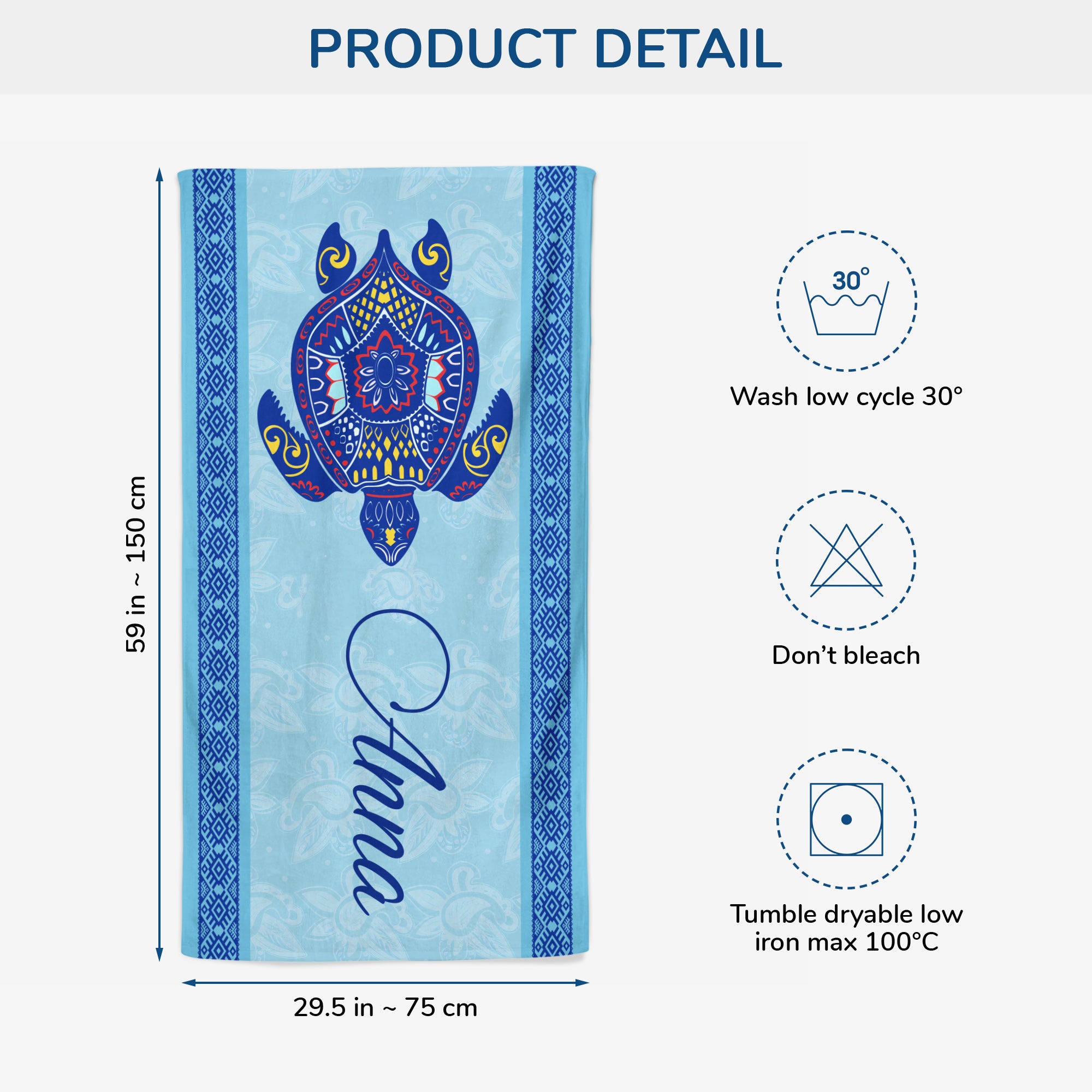 9276BUS3 turtle beach towel for summer custom gifts for herhim 9276b8esb