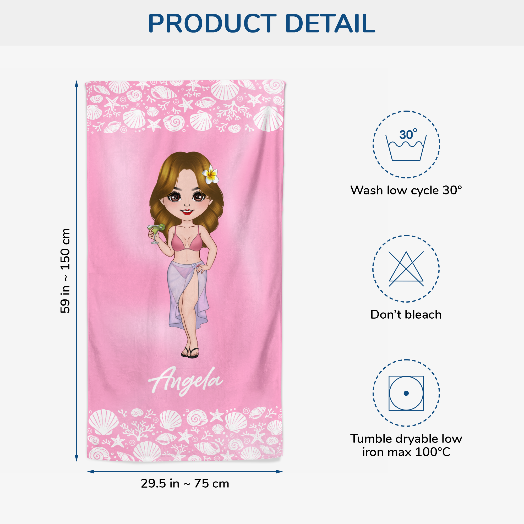 9277BUK3 personalised beach towel summer with name for her 9277b8cna_b51c01b1 78c6 42b2 98ec 2d11680254bf