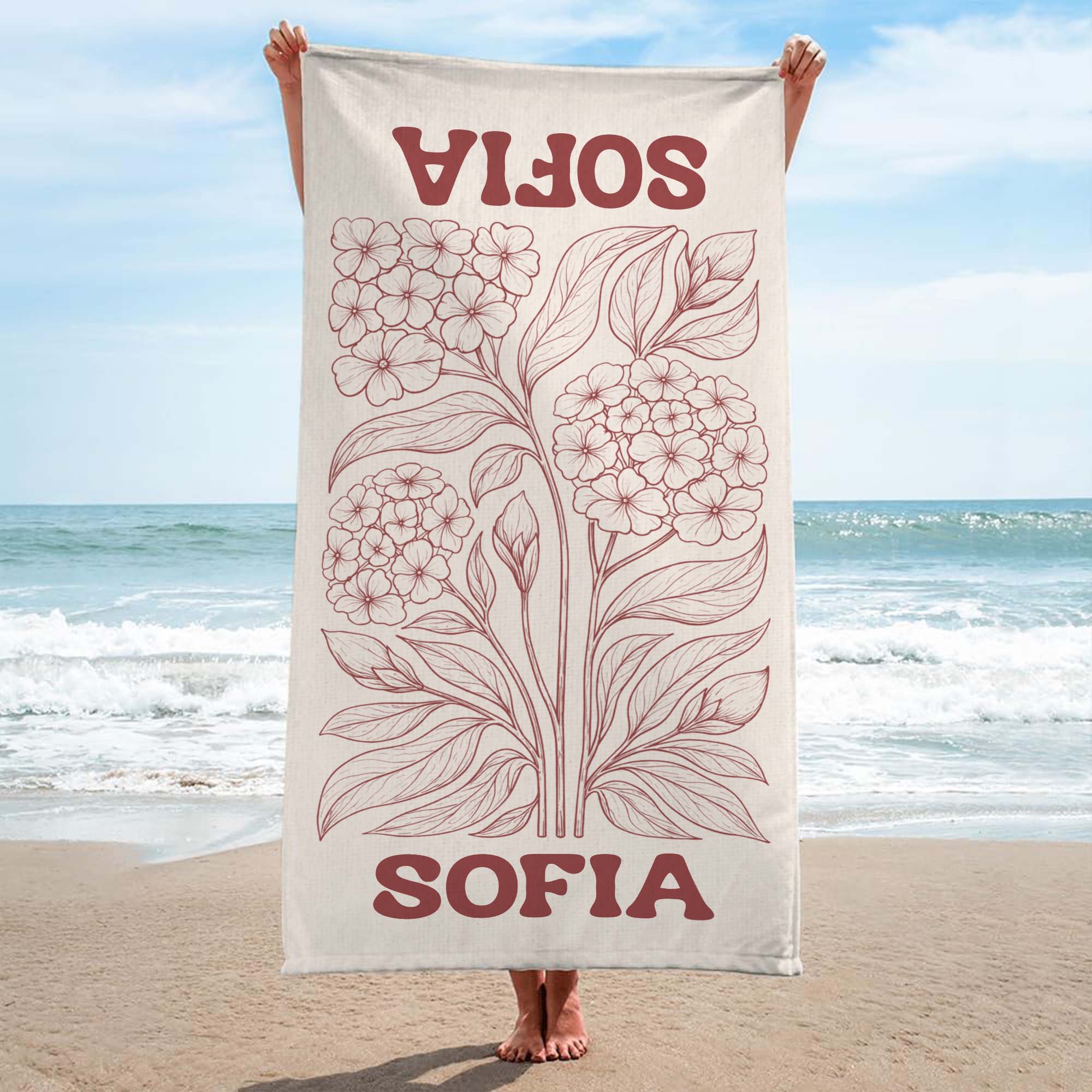 9279BUS1 flower beach towel for summer personalized gifts for her 9279bavca_2