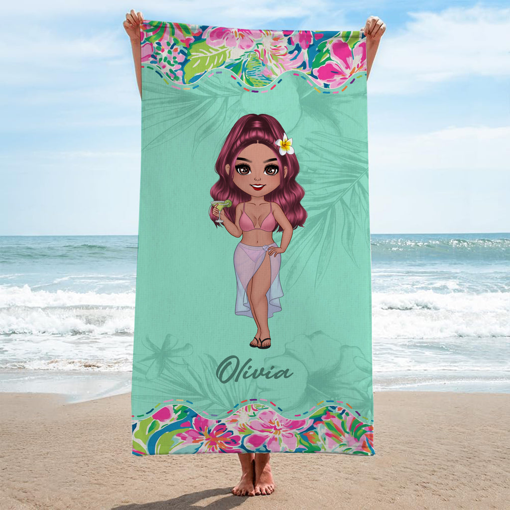 9280BUS2 personalized beach towel with name summer gifts for her 9280bndna