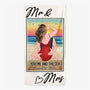 9281BUS1 mr  mrs summer beach towel personalized gifts for couples 9281bnpog