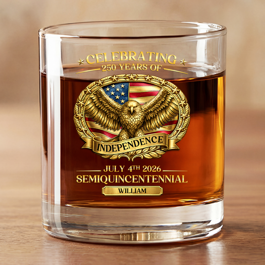 America250SemiquincentennialWhiskeyGlass Personalized4thofJulyGifts_1