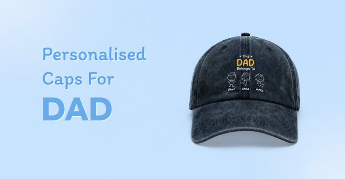 Custom Chic UK Personalised caps for Dad
