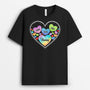 UK0937A1 Personalised T shirts Gifts Heart Grandma Mum