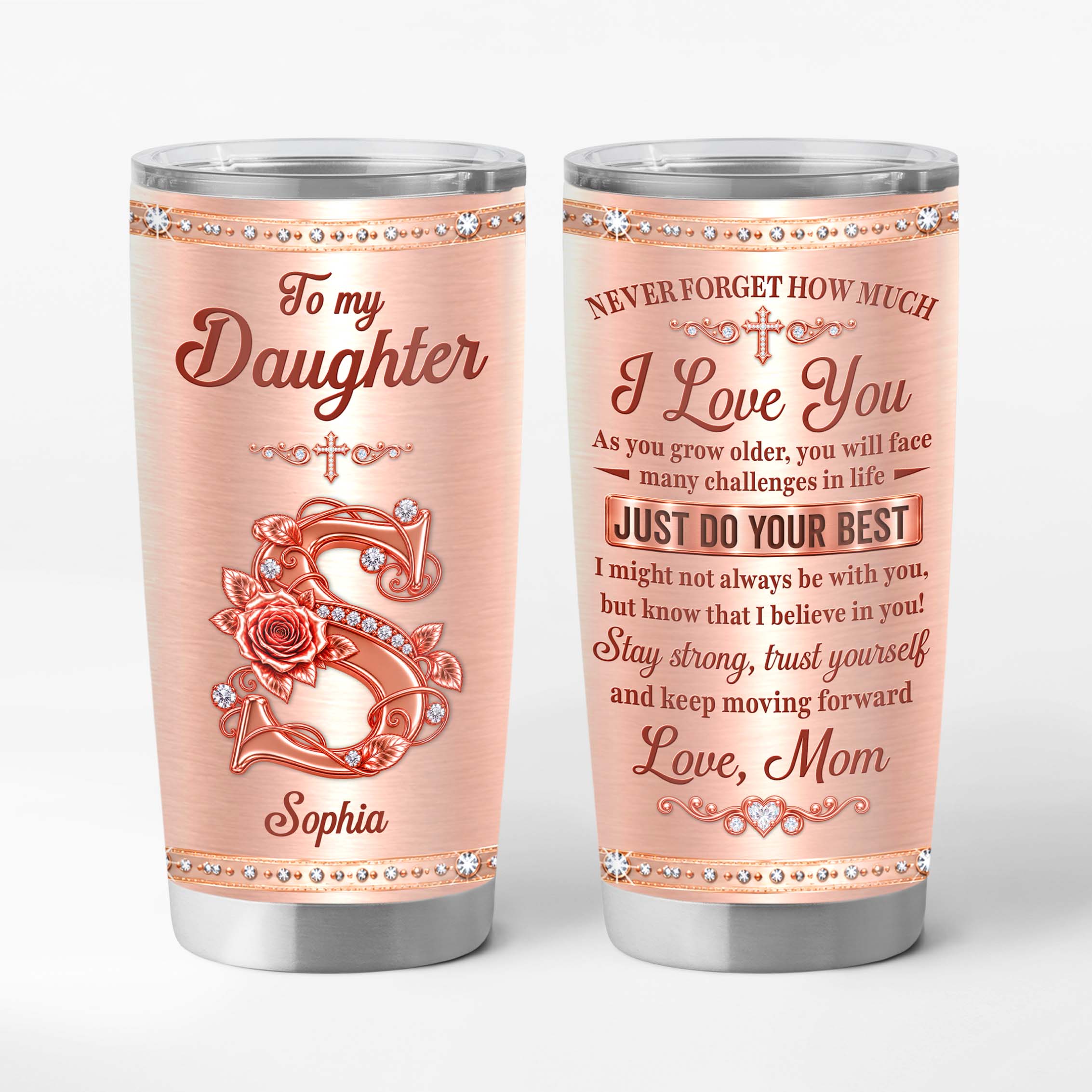 [3D Printing Effect] Never Forget How Much I Love You 20oz Tumbler - C ...