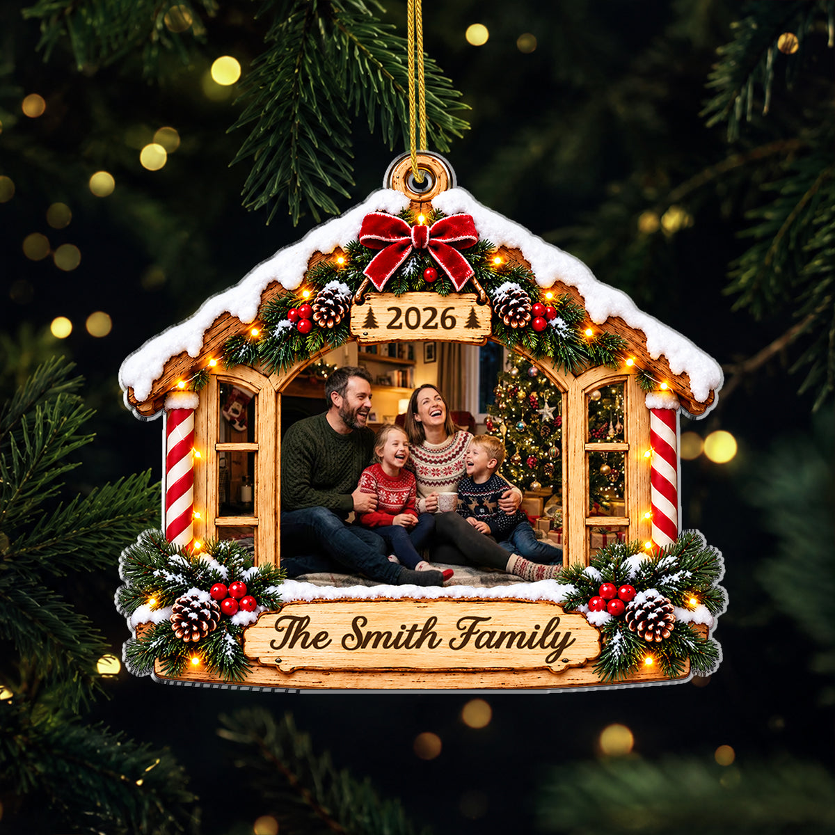 Nurses Week Message Printable Family Photo Home - Personalized Acrylic Christmas Ornament - Personal Chic