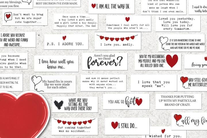 Sweet Notes Frame as Sentimental Handmade Gift for Boyfriend