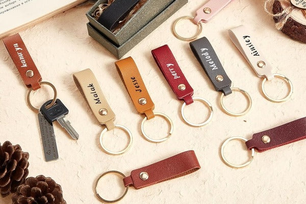 DIY Leather Keychains as Homemade Christmas Gifts for Dad