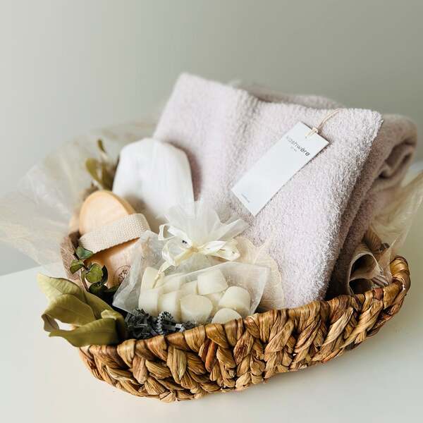 Wellness & Relaxation Baskets as What to Get Grandparents for Christmas