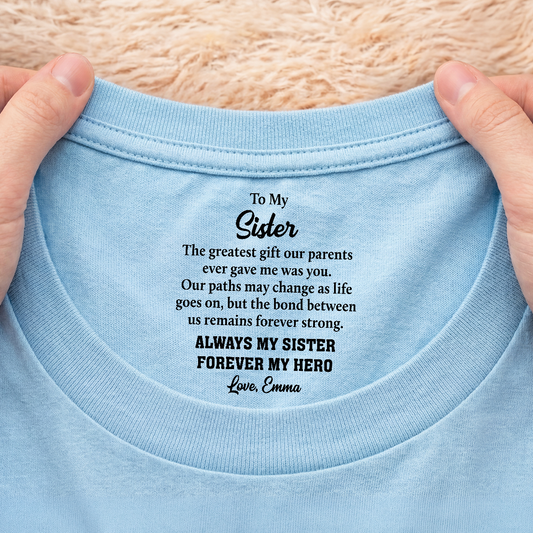 forever my hero inside neck print t shirt personalized gifts for brothersister 9255aacfpb