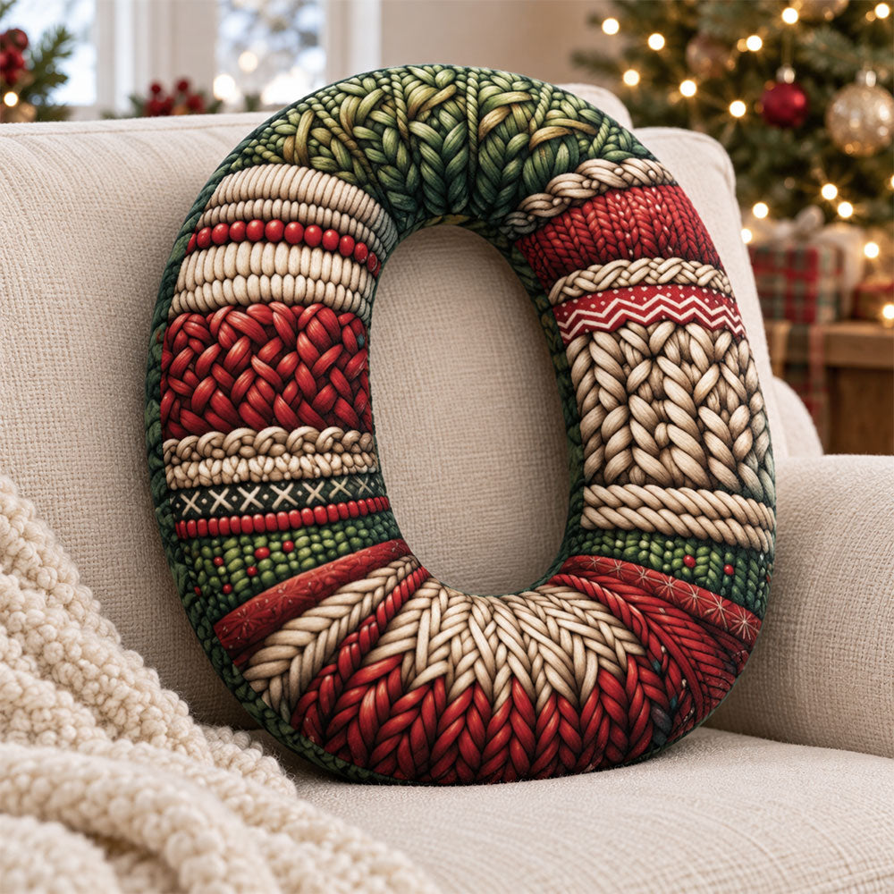 [3D Printing Effect] Holiday Initial Custom Shaped Pillow - Personaliz ...