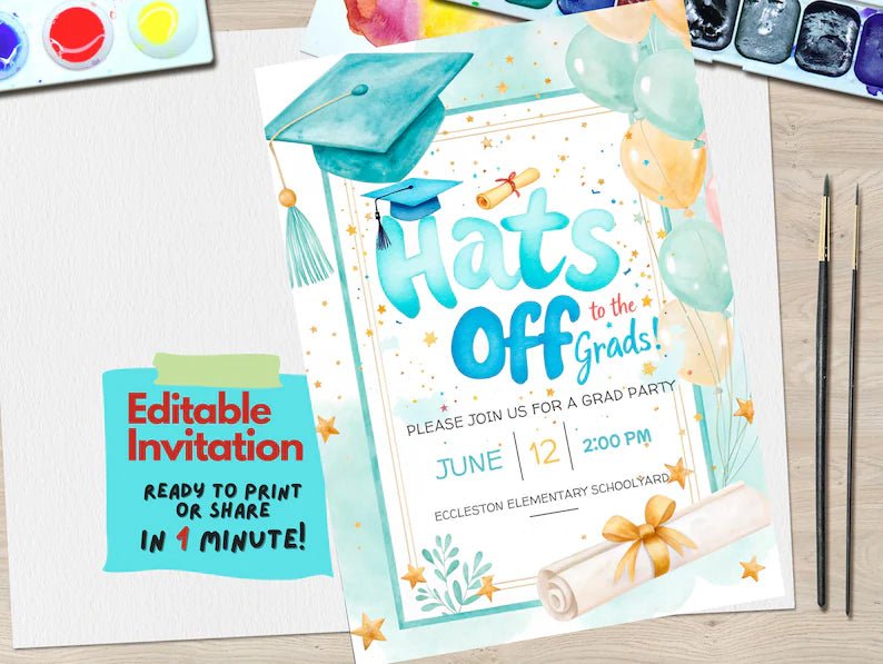 Etsy editable printable card for a master graduation gift