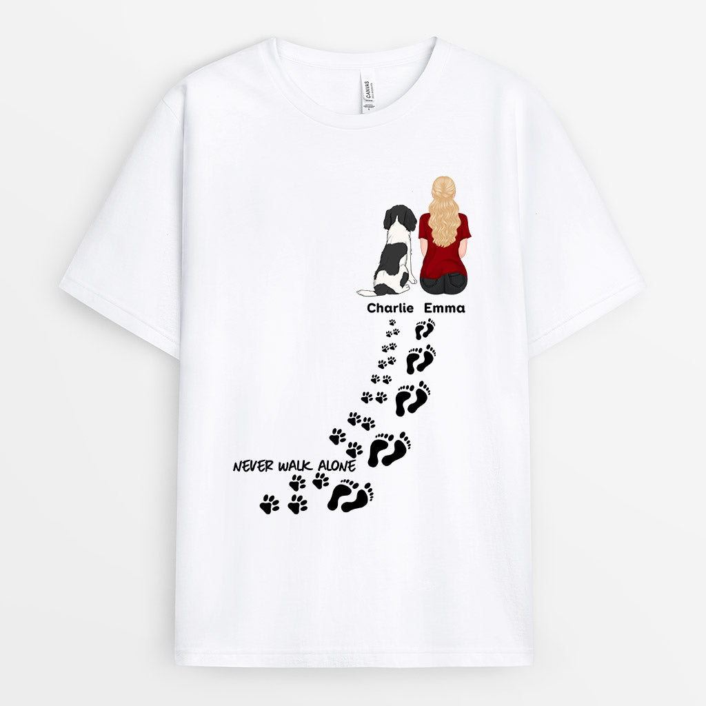 0007A040CUK1 personalised t shirts gifts pawprints dog lovers