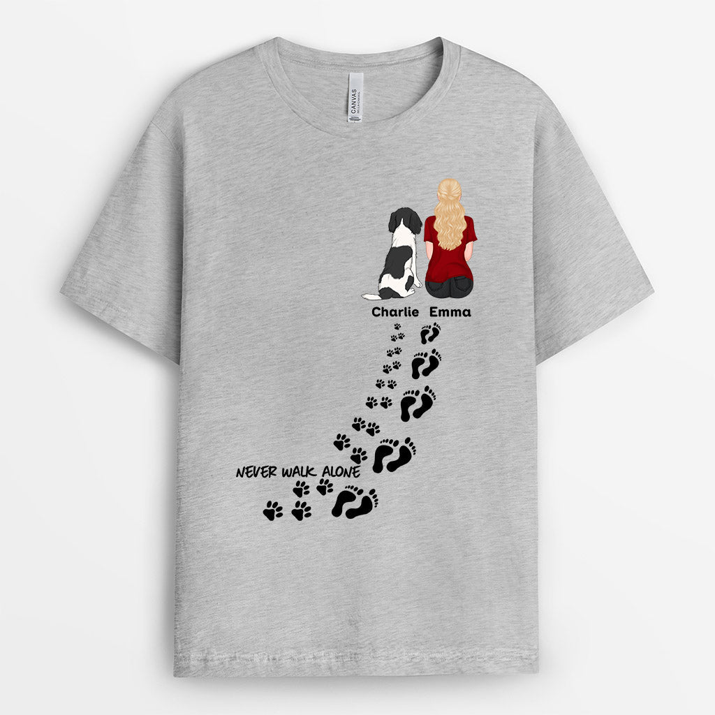 0007A040CUK2 personalised t shirts gifts pawprints dog lovers