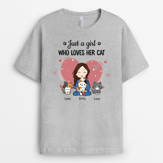 0011AUK2 Customised T shirts gifts Girl Cat Lovers_083e2e8d b2f6 43fa a2cd 95f6af9ae83d