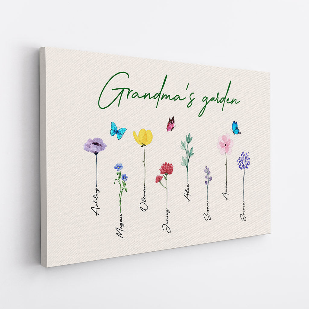 0065C240AUK2 Personalised Canvas presents Flower Grandma Mom_8e3dc031 97cf 4f60 9ab4 c6f50147dc2e