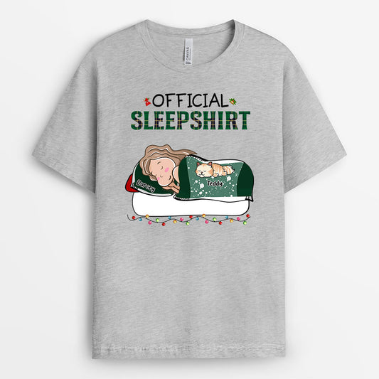 0099AUK1 Personalised T shirts Gifts Sleeping Cat Cat Lovers