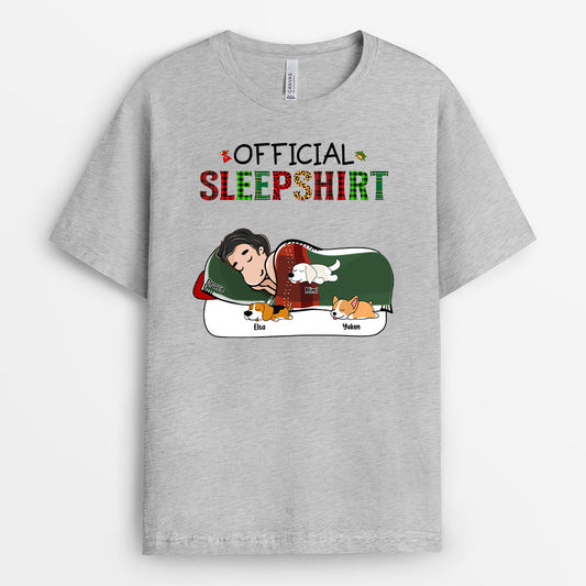 0099AUK2 Personalised T shirts Gifts Sleeping Dog Dog Lovers