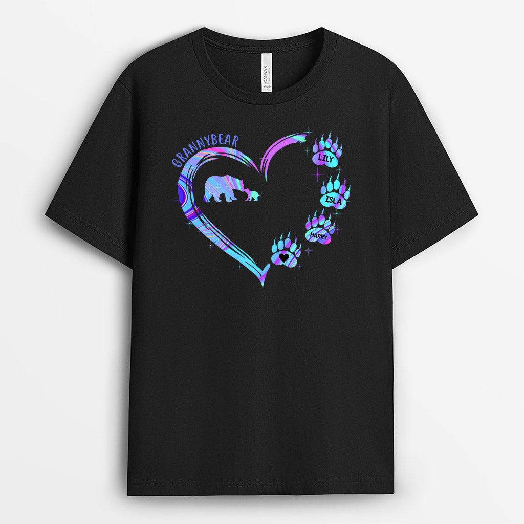 0133AUK1 Personalised T shirts presents Bear Grandma Mom Heart_6796c1c3 d2fc 4efd bf31 5e65ea7602e6