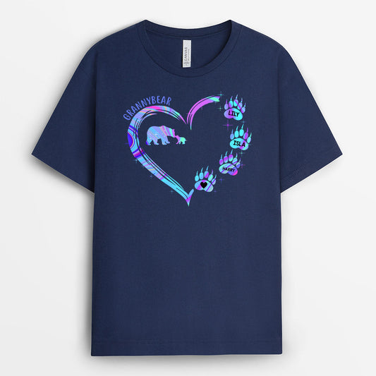 0133AUK2 Personalised T shirts presents Bear Grandma Mom Heart_54a5fceb 8296 4e78 9741 79b0c0758d43