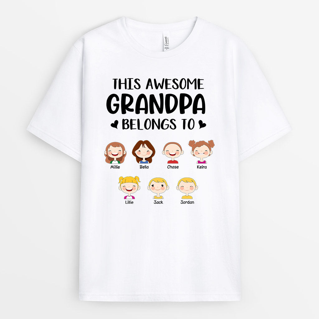 0141AUK1 Personalised T shirts gifts Kid Grandpa Daddy_f1a1f553 cb0c 4ee7 a3d9 0535c71c2790